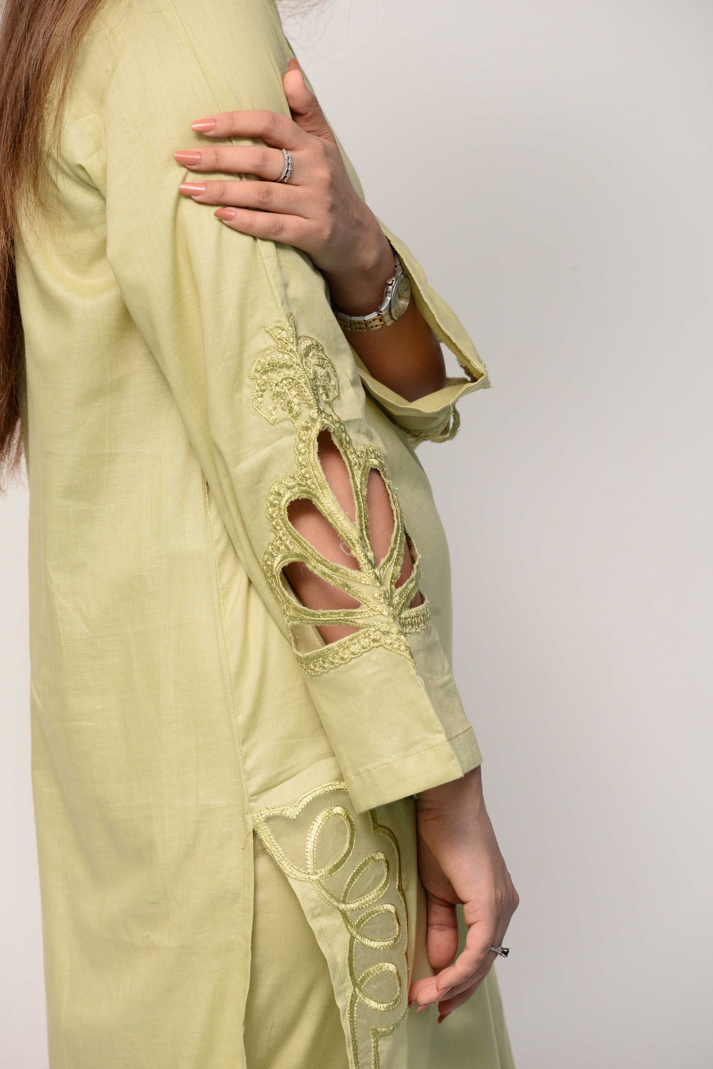 LASER CUT EBM+ORGANZA Beige